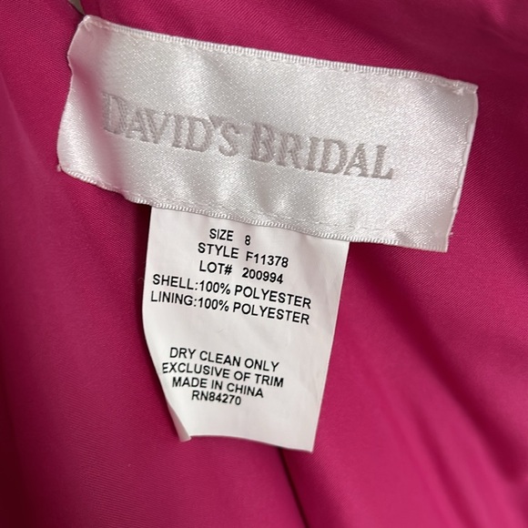 NWT David's Bridal Size 8 Satin Tea Dress - Picture 6 of 12